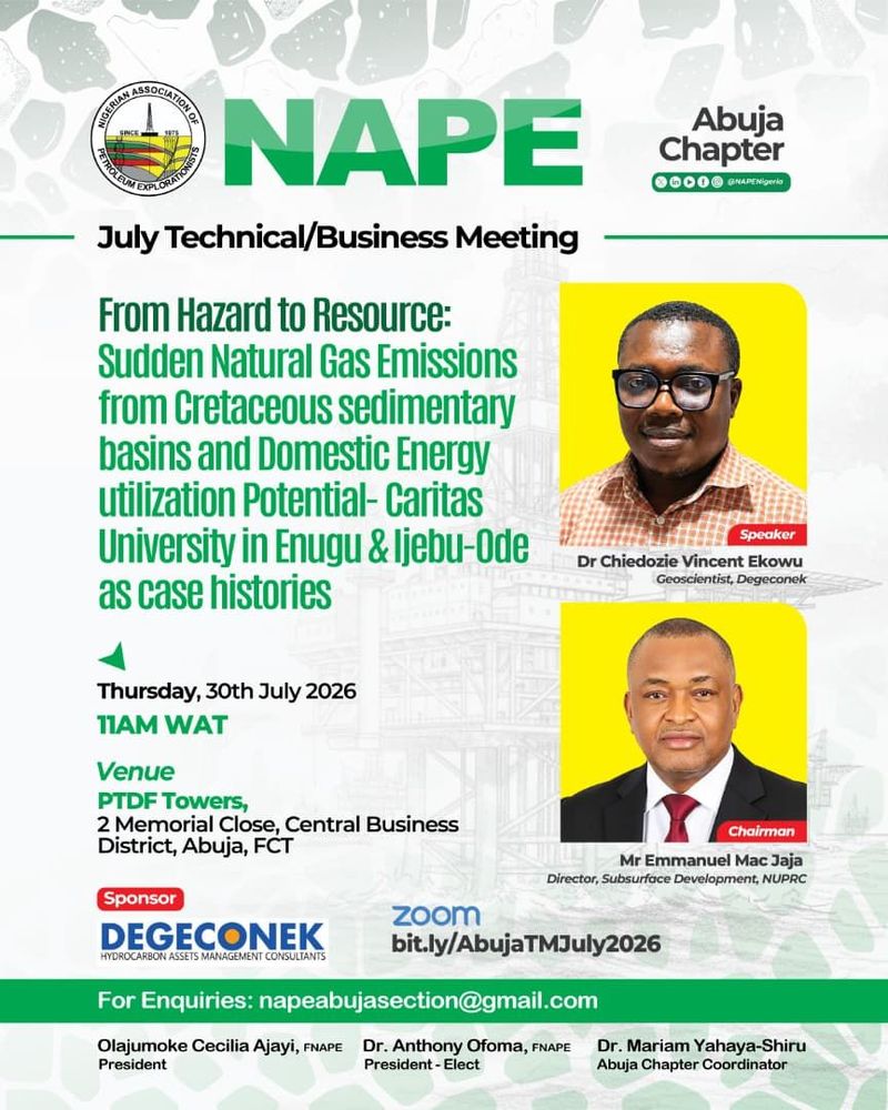 NAPE Abuja Chapter July Technical/Business Meeting | 30th July 2026