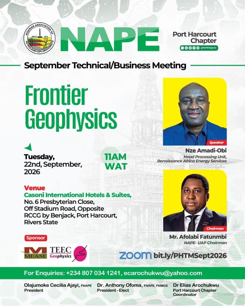 NAPE Port Harcourt Chapter September Technical/Business Meeting